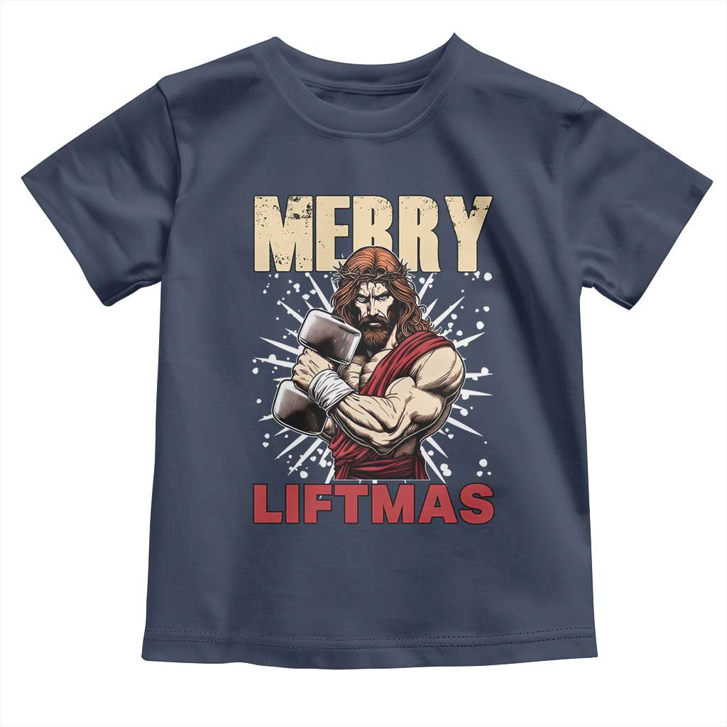 Jesus Gym Christmas Toddler T Shirt Merry Liftmas Xmas - Wonder Print Shop