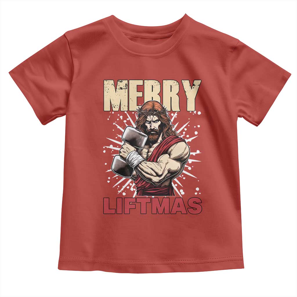 Jesus Gym Christmas Toddler T Shirt Merry Liftmas Xmas - Wonder Print Shop