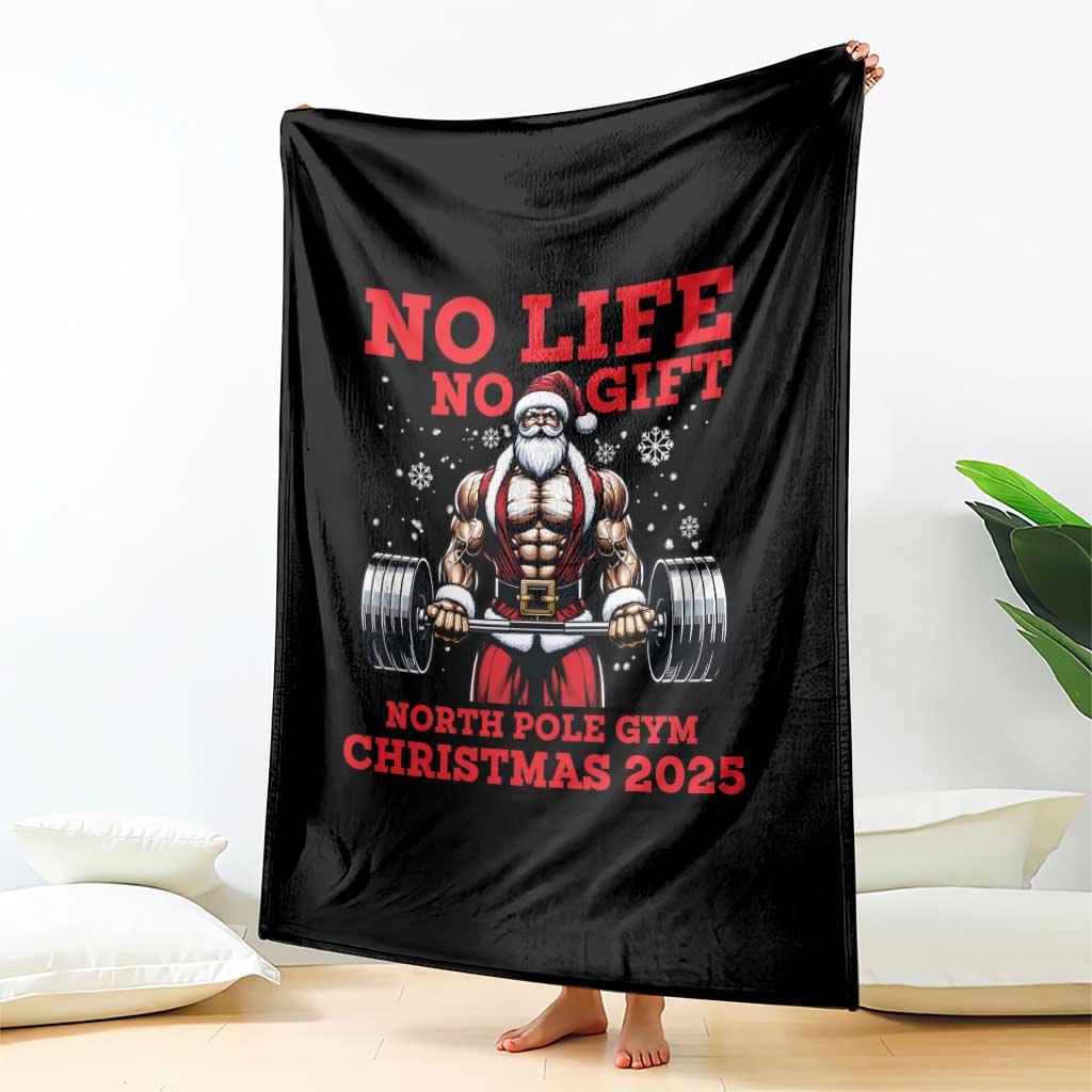 Santa Gym Christmas Throw Blanket Lifting Swole Santa Ugly Xmas - Wonder Print Shop