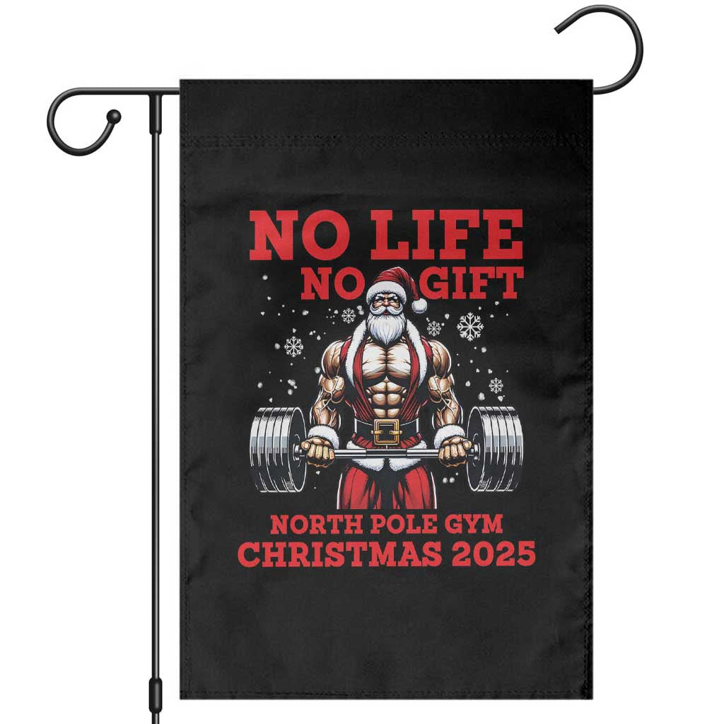 Santa Gym Christmas Garden Flag Lifting Swole Santa Ugly Xmas - Wonder Print Shop