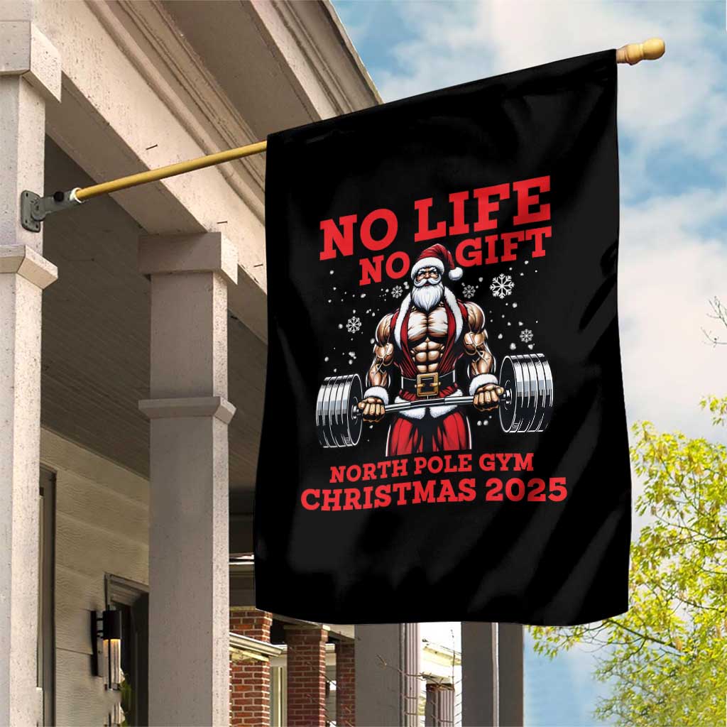 Santa Gym Christmas Garden Flag Lifting Swole Santa Ugly Xmas - Wonder Print Shop