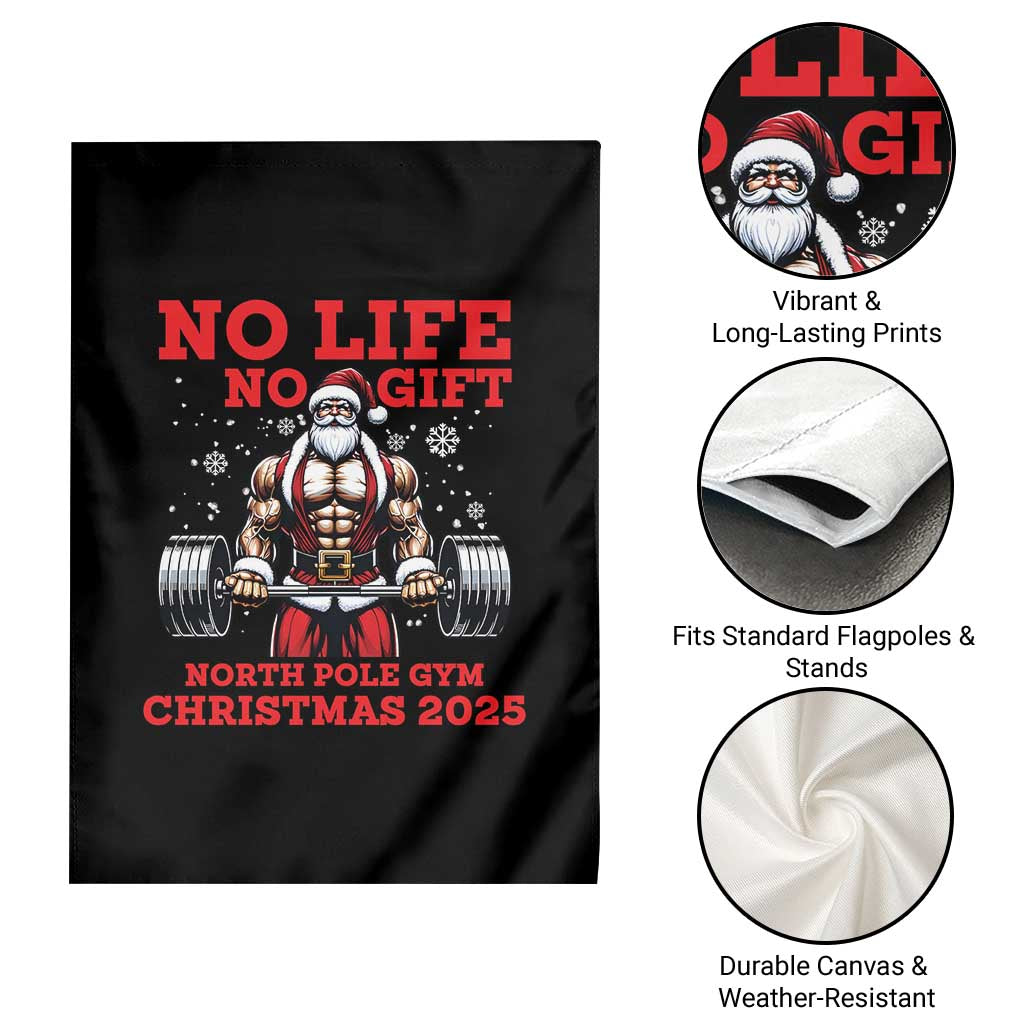 Santa Gym Christmas Garden Flag Lifting Swole Santa Ugly Xmas - Wonder Print Shop