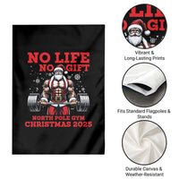 Santa Gym Christmas Garden Flag Lifting Swole Santa Ugly Xmas - Wonder Print Shop