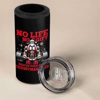 Santa Gym Christmas 4 in 1 Can Cooler Tumbler Lifting Swole Santa Ugly Xmas - Wonder Print Shop