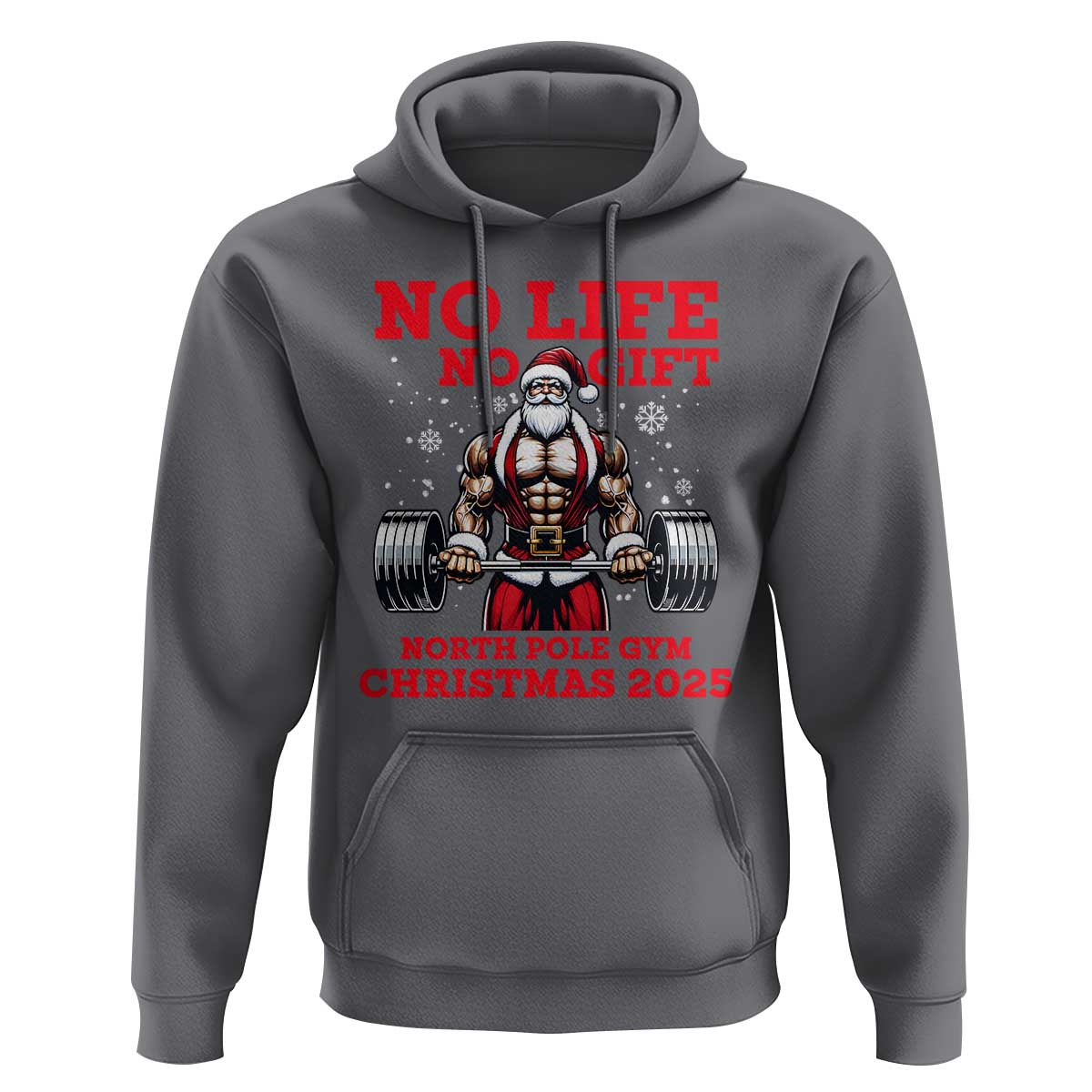 Santa Gym Christmas Hoodie Lifting Swole Santa Ugly Xmas - Wonder Print Shop