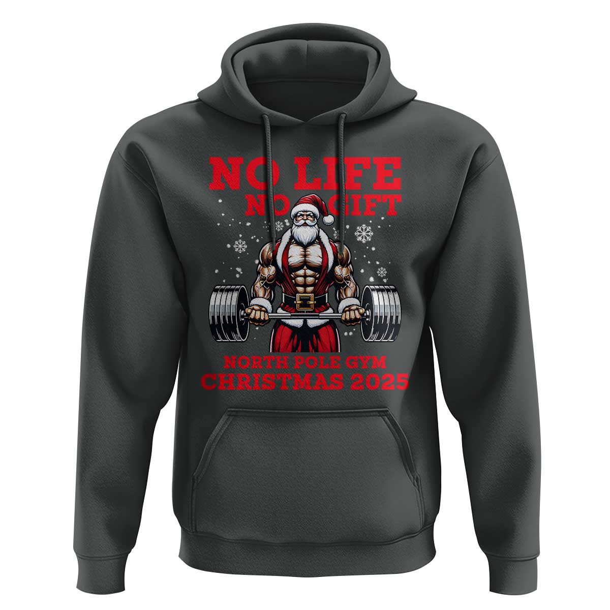 Santa Gym Christmas Hoodie Lifting Swole Santa Ugly Xmas - Wonder Print Shop