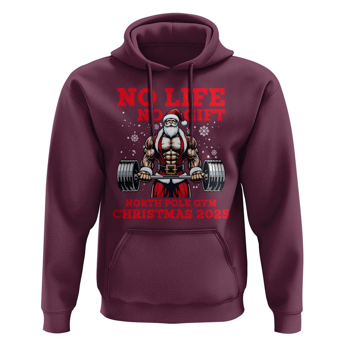 Santa Gym Christmas Hoodie Lifting Swole Santa Ugly Xmas - Wonder Print Shop