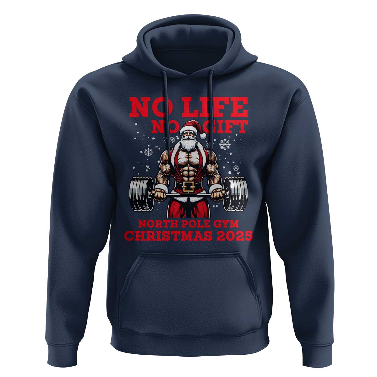 Santa Gym Christmas Hoodie Lifting Swole Santa Ugly Xmas - Wonder Print Shop