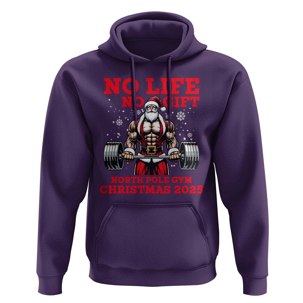 Santa Gym Christmas Hoodie Lifting Swole Santa Ugly Xmas - Wonder Print Shop