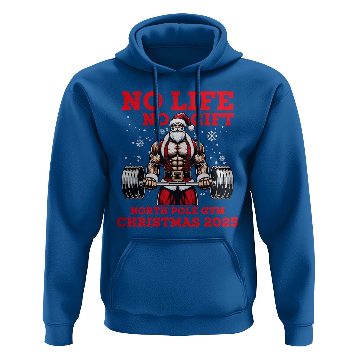 Santa Gym Christmas Hoodie Lifting Swole Santa Ugly Xmas - Wonder Print Shop