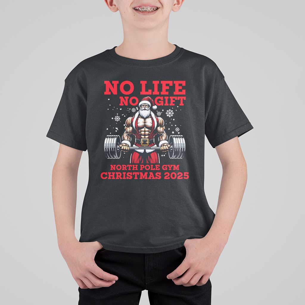 Santa Gym Christmas T Shirt For Kid Lifting Swole Santa Ugly Xmas - Wonder Print Shop