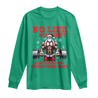 Santa Gym Christmas Long Sleeve Shirt Lifting Swole Santa Ugly Xmas - Wonder Print Shop
