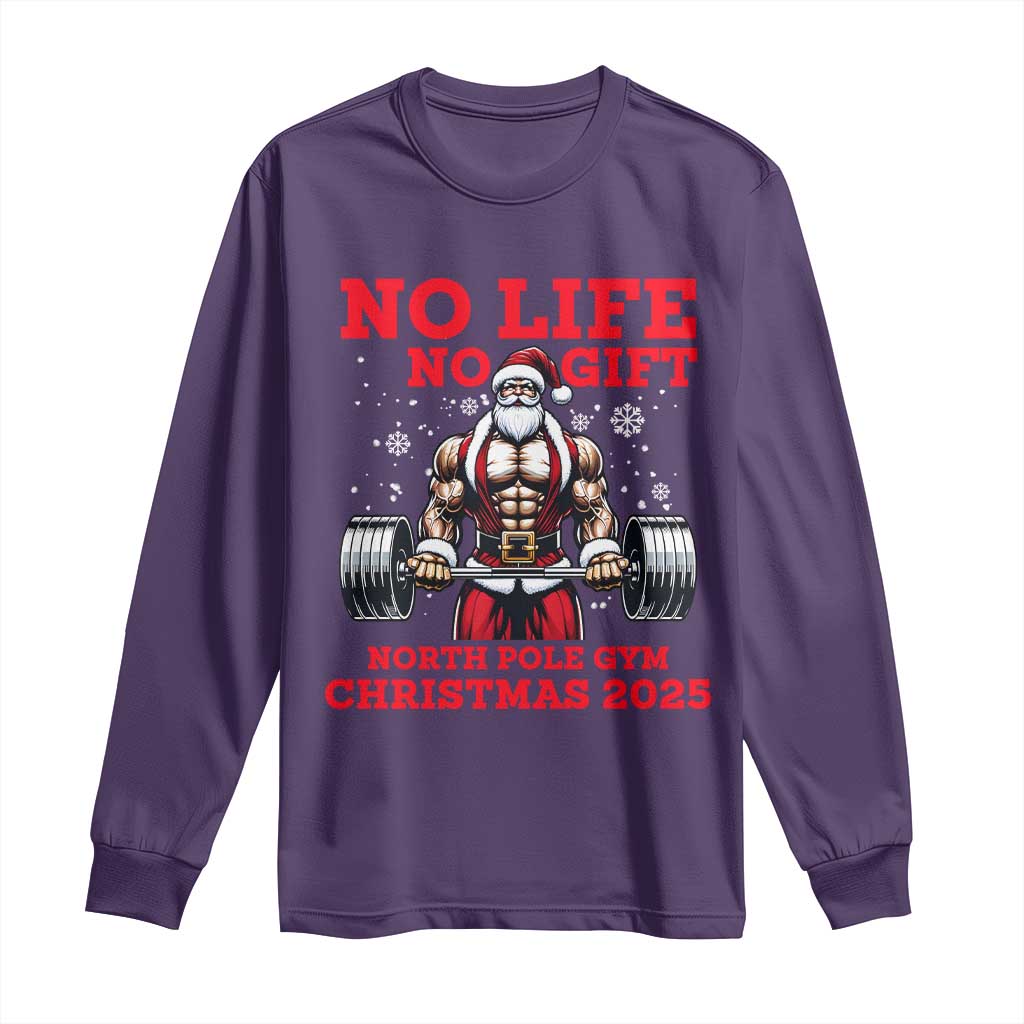 Santa Gym Christmas Long Sleeve Shirt Lifting Swole Santa Ugly Xmas - Wonder Print Shop