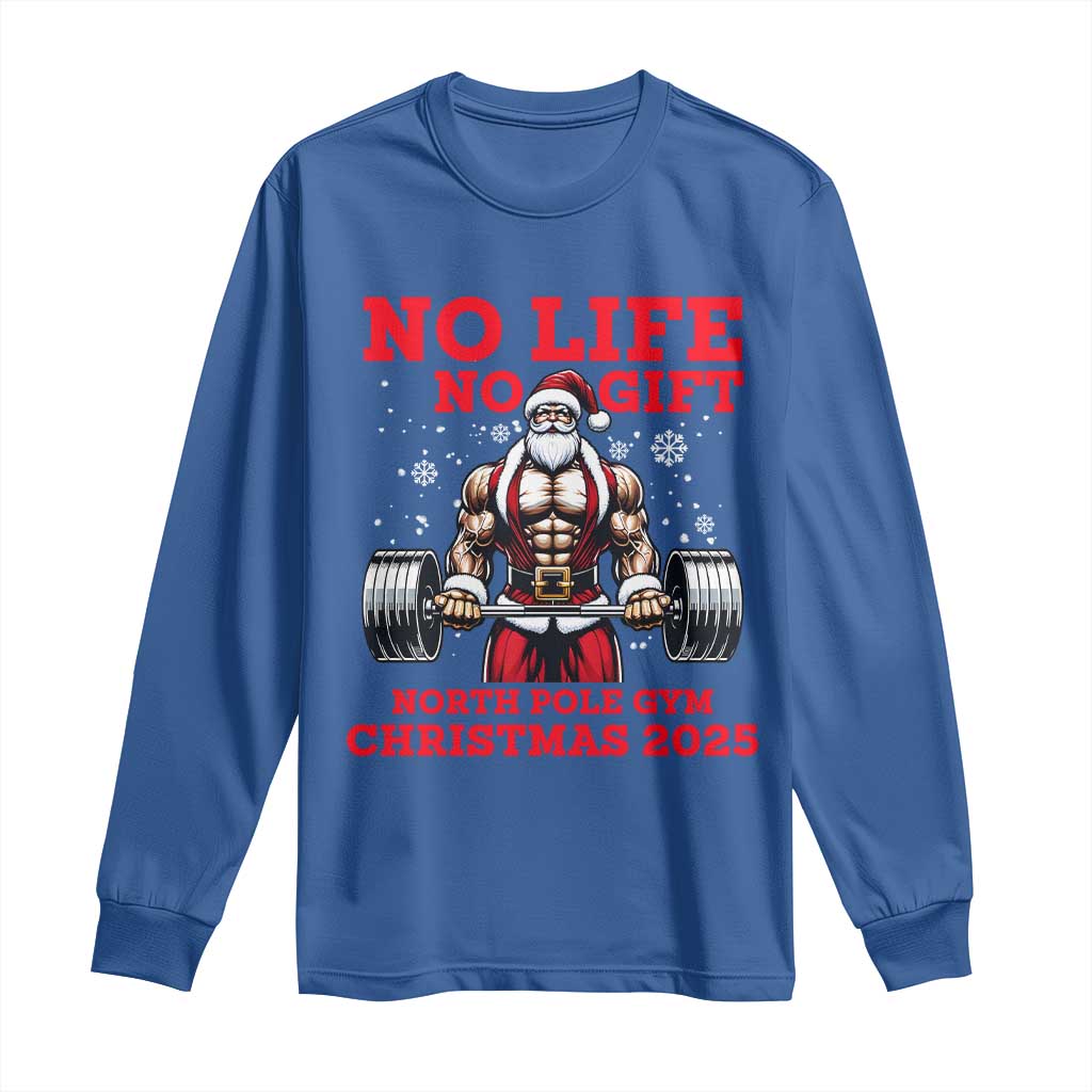 Santa Gym Christmas Long Sleeve Shirt Lifting Swole Santa Ugly Xmas - Wonder Print Shop