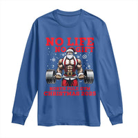 Santa Gym Christmas Long Sleeve Shirt Lifting Swole Santa Ugly Xmas - Wonder Print Shop