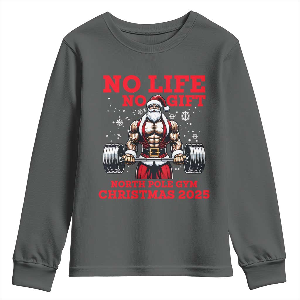 Santa Gym Christmas Youth Sweatshirt Lifting Swole Santa Ugly Xmas - Wonder Print Shop