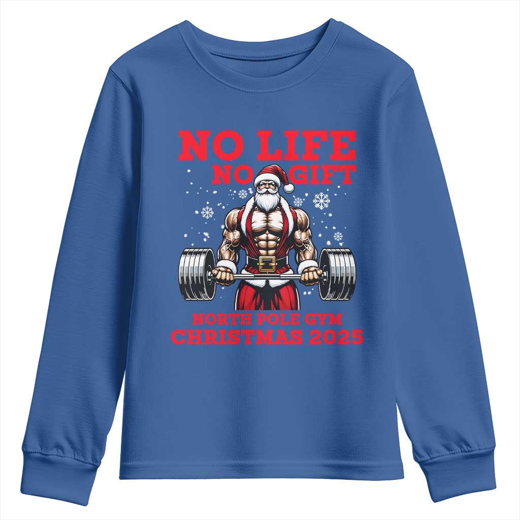 Santa Gym Christmas Youth Sweatshirt Lifting Swole Santa Ugly Xmas - Wonder Print Shop