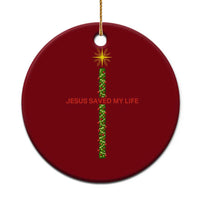 Jesus Christian Xmas Ceramic Ornament Religious Cross Bible Verse Inspirational - Wonder Print Shop