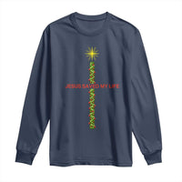 Jesus Christian Christmas Long Sleeve Shirt Religious Cross Bible Verse Inspirational - Wonder Print Shop