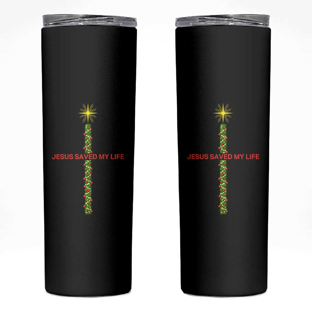 Jesus Christian Christmas Skinny Tumbler Religious Cross Bible Verse Inspirational - Wonder Print Shop