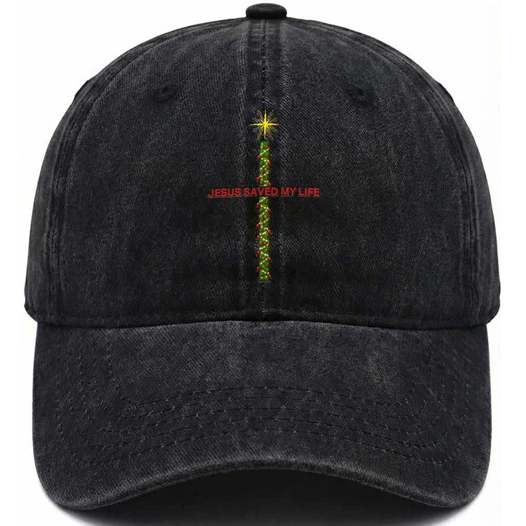Jesus Christian Christmas Washed Cotton Baseball Cap Religious Cross Bible Verse Inspirational