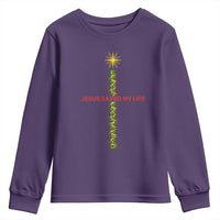 Jesus Christian Christmas Youth Sweatshirt Religious Cross Bible Verse Inspirational - Wonder Print Shop