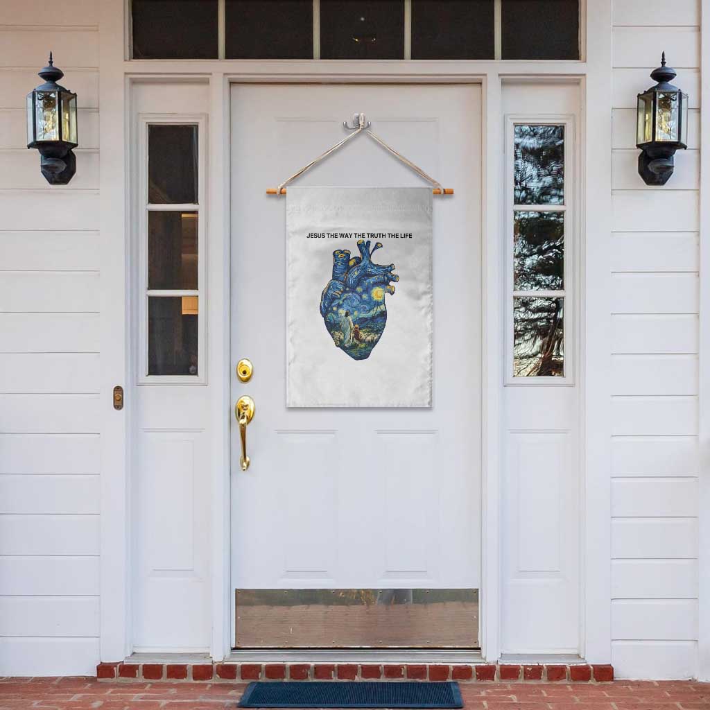 Jesus Christian Starry Night Garden Flag The Way The Truth The Life - Wonder Print Shop