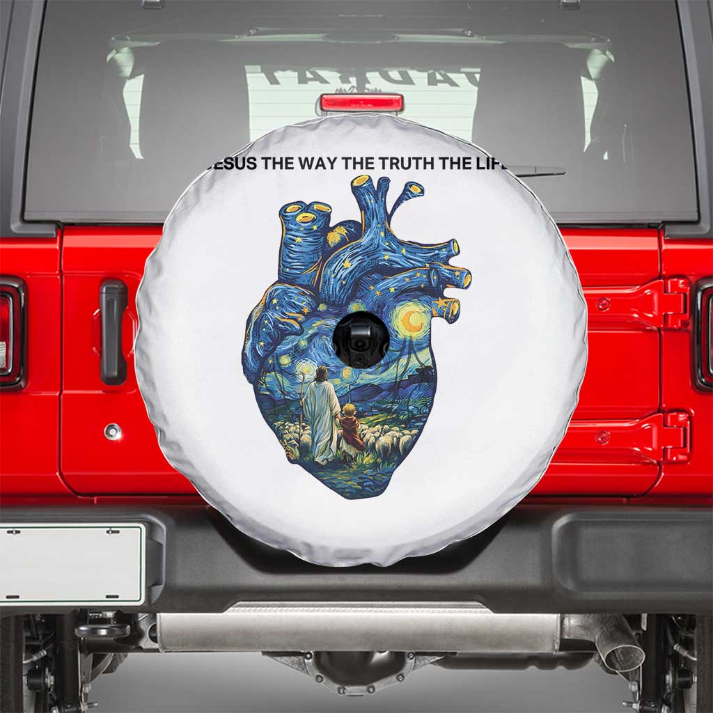 Jesus Christian Starry Night Spare Tire Cover The Way The Truth The Life - Wonder Print Shop