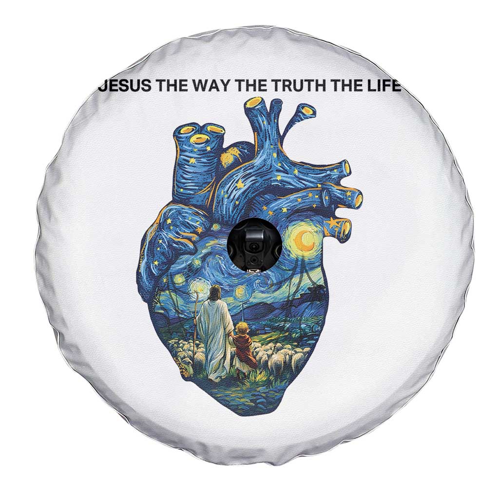 Jesus Christian Starry Night Spare Tire Cover The Way The Truth The Life - Wonder Print Shop