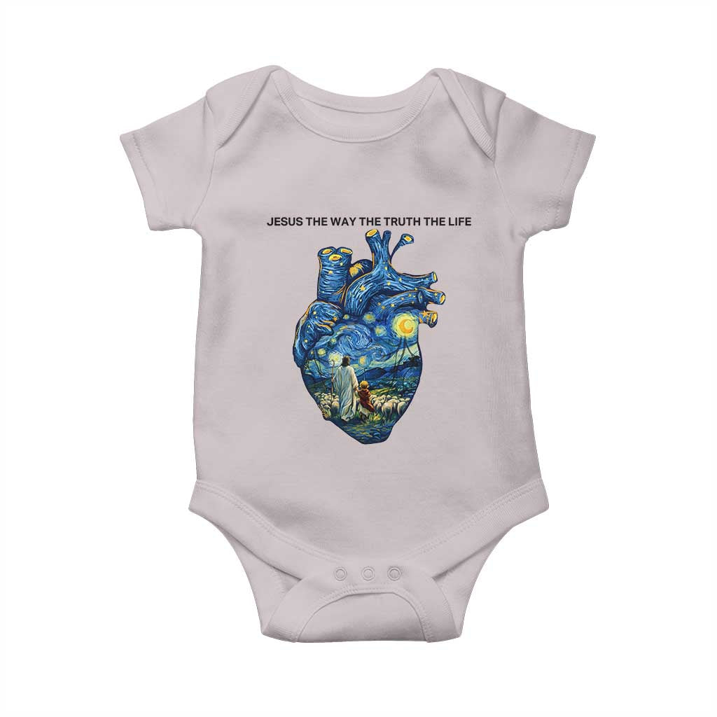 Jesus Christian Starry Night Baby Onesie The Way The Truth The Life - Wonder Print Shop