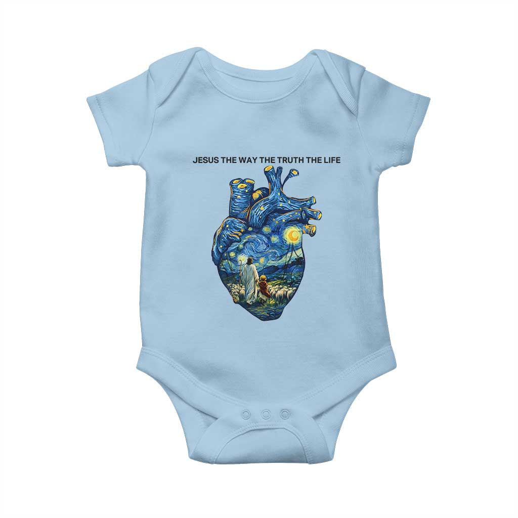 Jesus Christian Starry Night Baby Onesie The Way The Truth The Life - Wonder Print Shop