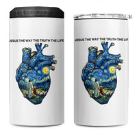 Jesus Christian Starry Night 4 in 1 Can Cooler Tumbler The Way The Truth The Life - Wonder Print Shop