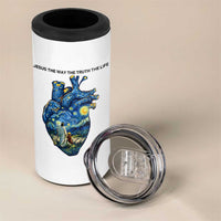 Jesus Christian Starry Night 4 in 1 Can Cooler Tumbler The Way The Truth The Life - Wonder Print Shop