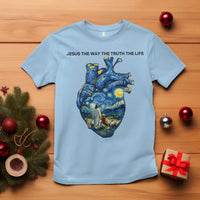 Jesus Christian Starry Night T Shirt The Way The Truth The Life - Wonder Print Shop