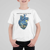 Jesus Christian Starry Night T Shirt For Kid The Way The Truth The Life - Wonder Print Shop