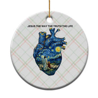 Jesus Christian Starry Night Ceramic Ornament The Way The Truth The Life - Wonder Print Shop