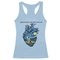 Jesus Christian Starry Night Racerback Tank Top The Way The Truth The Life - Wonder Print Shop