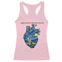 Jesus Christian Starry Night Racerback Tank Top The Way The Truth The Life - Wonder Print Shop