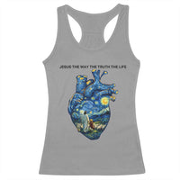 Jesus Christian Starry Night Racerback Tank Top The Way The Truth The Life - Wonder Print Shop
