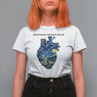 Jesus Christian Starry Night T Shirt For Women The Way The Truth The Life - Wonder Print Shop