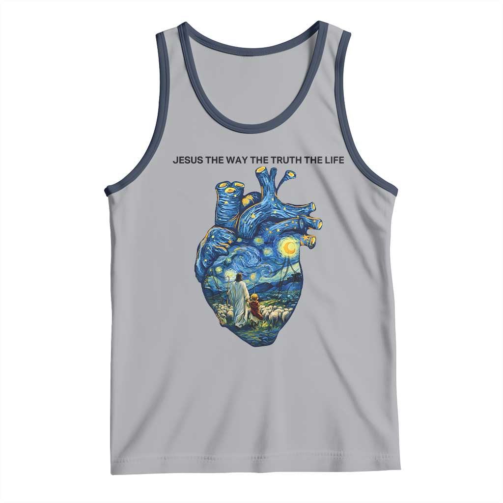 Jesus Christian Starry Night Tank Top The Way The Truth The Life - Wonder Print Shop