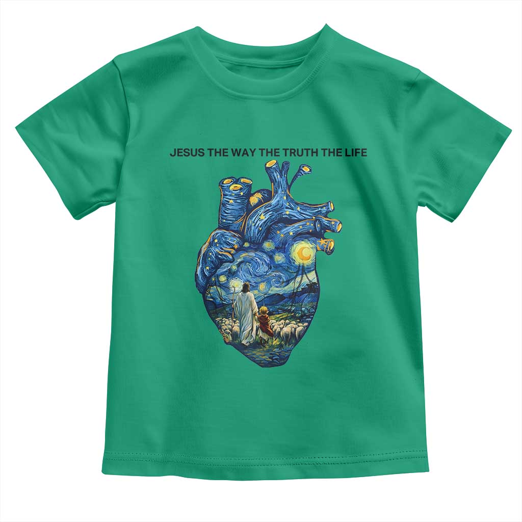 Jesus Christian Starry Night Toddler T Shirt The Way The Truth The Life - Wonder Print Shop