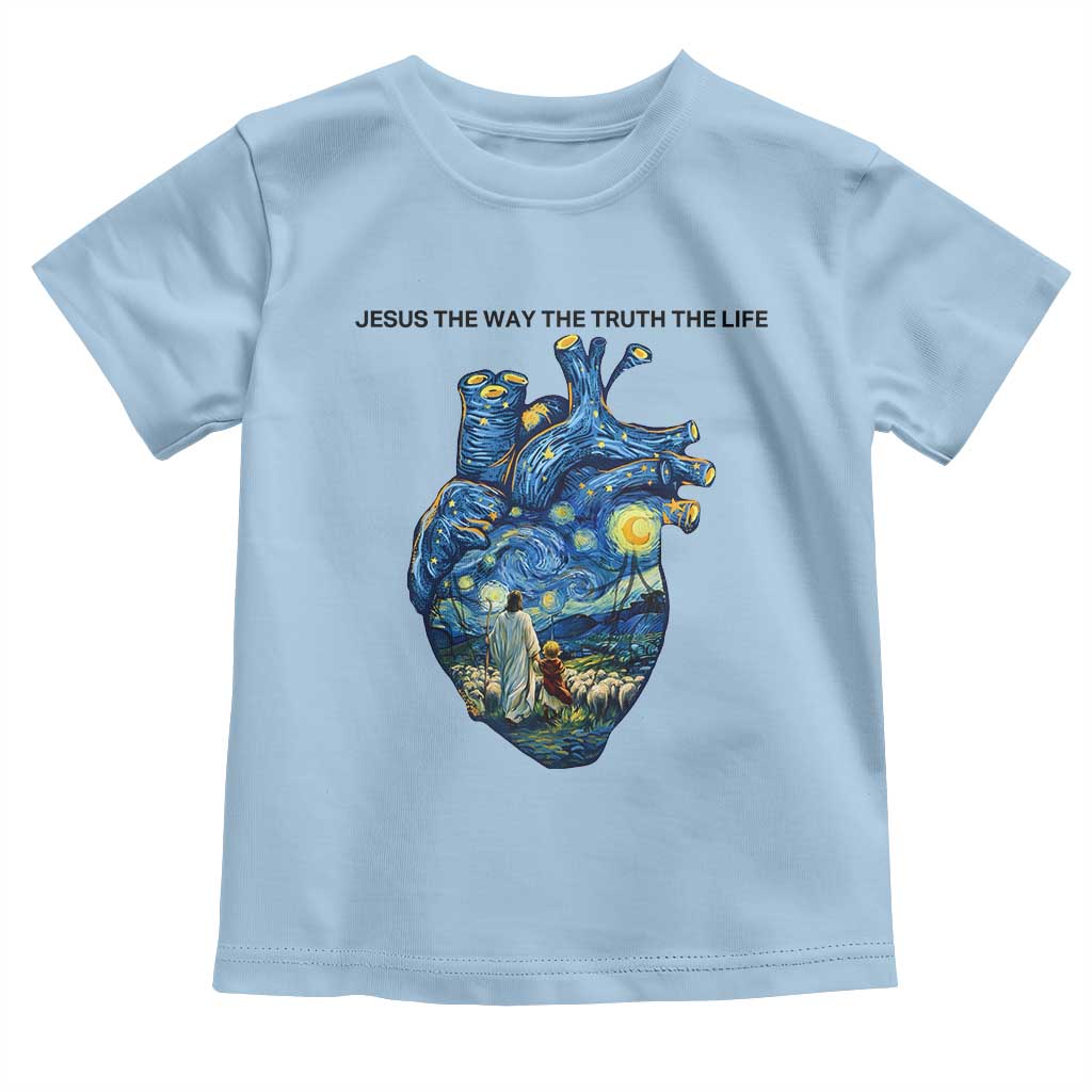 Jesus Christian Starry Night Toddler T Shirt The Way The Truth The Life - Wonder Print Shop