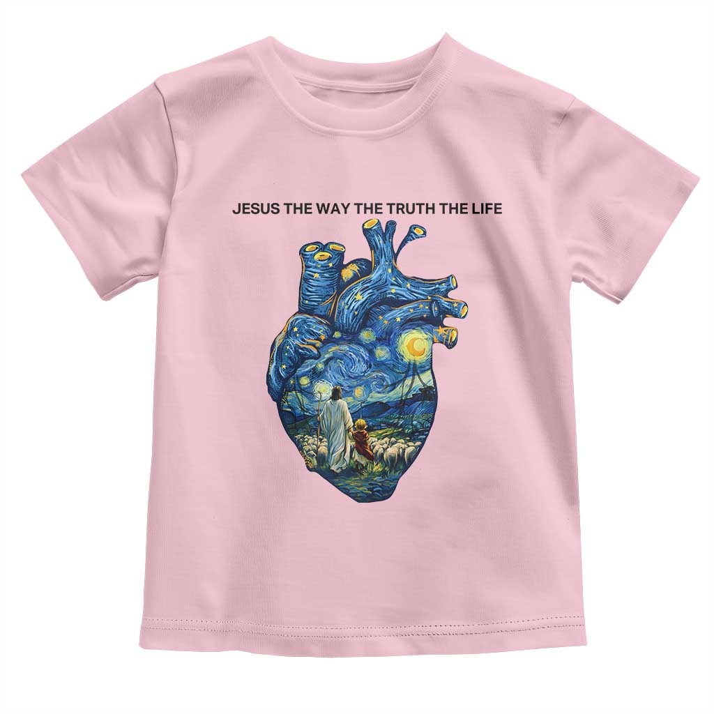 Jesus Christian Starry Night Toddler T Shirt The Way The Truth The Life - Wonder Print Shop