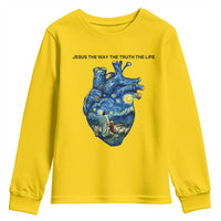 Jesus Christian Starry Night Youth Sweatshirt The Way The Truth The Life - Wonder Print Shop