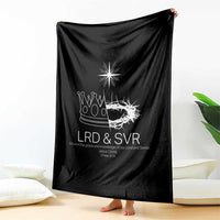 Jesus Christian Throw Blanket Crown Thorn Monochrome LRD SVR Symbolic Religious - Wonder Print Shop