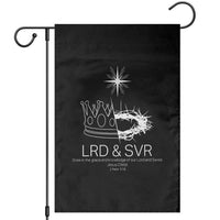 Jesus Christian Garden Flag Crown Thorn Monochrome LRD SVR Symbolic Religious - Wonder Print Shop