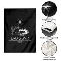 Jesus Christian Garden Flag Crown Thorn Monochrome LRD SVR Symbolic Religious - Wonder Print Shop