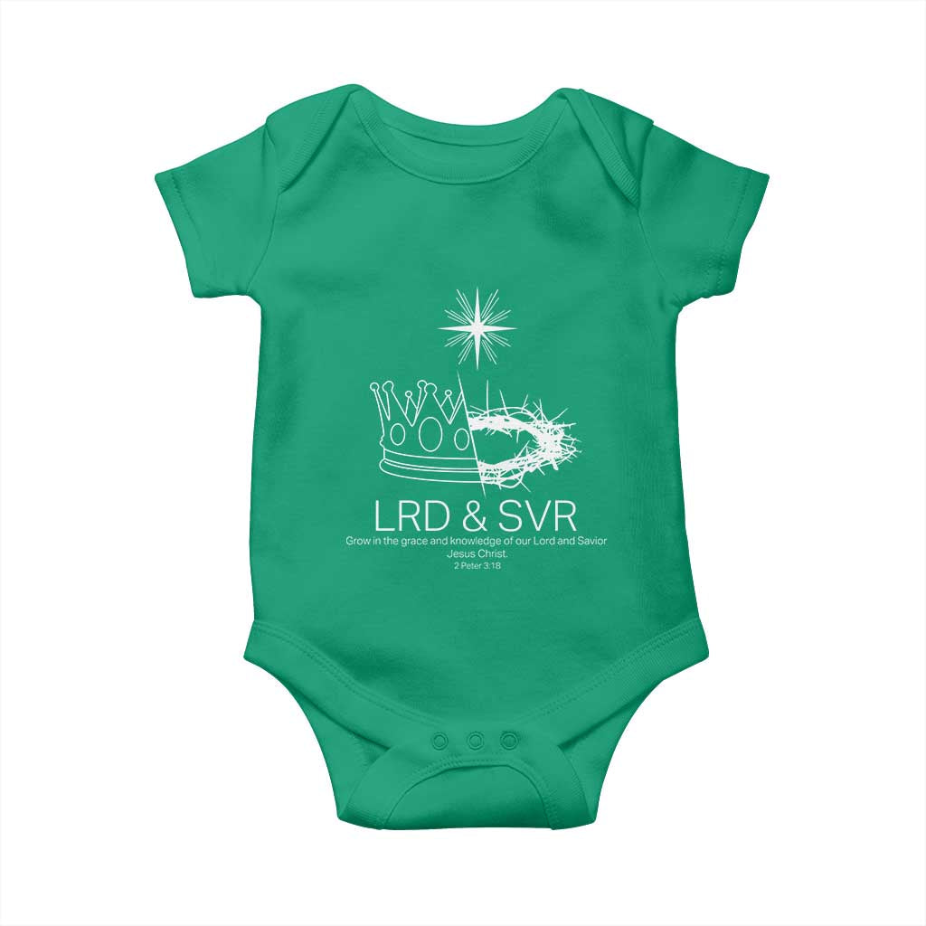 Jesus Christian Baby Onesie Crown Thorn Monochrome LRD SVR Symbolic Religious - Wonder Print Shop