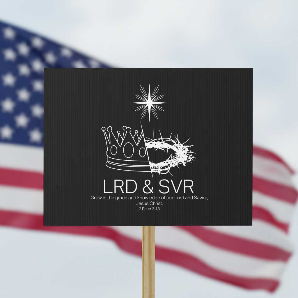 Jesus Christian Protest Sign Crown Thorn Monochrome LRD SVR Symbolic Religious - Wonder Print Shop